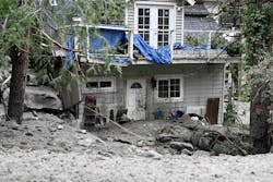 A home sits damaged on Prospect Drive in Forest Falls on Tuesday, Sept. 13, 2022, after heavy mud flows hit the area Monday afternoon. (Photo by Will Lester, Inland Valley Daily Bulletin/SCNG) A home sits damaged on Prospect Drive in Forest Falls on Tuesday, Sept. 13, 2022, after heavy mud flows hit the area Monday afternoon. (Photo by Will Lester, Inland Valley Daily Bulletin/SCNG)