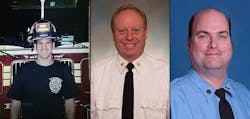 (From left) FDNY Firefighter Gregg Lawrence, FDNY Battalion Chief Joseph McKie, FDNY Firefighter William Hughes