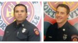 Porterville, CA, Fire Capt. Ramon Figueroa (left) and firefighter Patrick Jones.