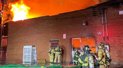 Crews were evacuated after a collapse.