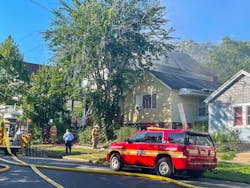 Syracuse firefighters handled a house fire here. Syracuse firefighters handled a house fire here.