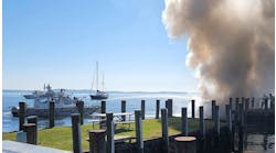 Firefighters from the Susquehanna Hose Company brought the fire under control in 30 minutes using a fire boat and ground-based fire crews.