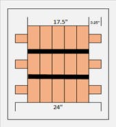 Figure 3. 24-inch 3x double strapped. Figure 3. 24-inch 3x double strapped.