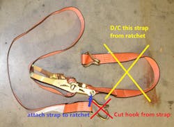 Photo 3. Making an endless loop strap. Photo 3. Making an endless loop strap.