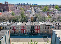 On Sunday at this vacant building, firefighters found a man dead of gunshot wounds, On Sunday at this vacant building, firefighters found a man dead of gunshot wounds,