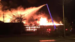 The main Morton warehouse building has collapsed.