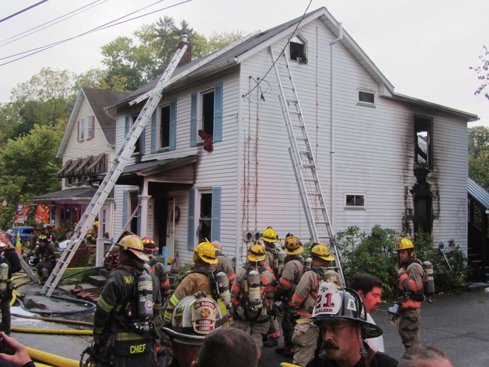 A woman died in this house fire.