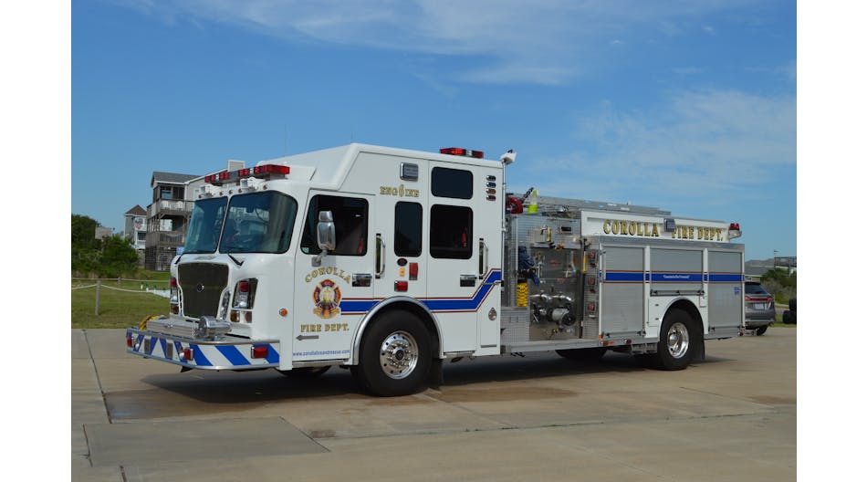 Corolla, NC, Fire &amp; Rescue recently acquired this 2013 Rosenbauer Commander 1,500-gpm pumper from Brindlee Mountain Fire Apparatus. This unit first served with a department in Arizona. It&rsquo;s equipped with a 1,000-gallon water tank and dual 25-gallon foam tanks.