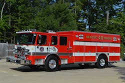 The Brandywine Fire Company, Station 840, in Prince George’s County, MD, had Pierce Manufacturing remount a 1993 non-walk-in rescue body onto a 2022 Pierce Enforcer chassis. Body and compartment layouts were upgraded. Specifying well-designed apparatus at the outset supports these types of rebuilding projects. The Brandywine Fire Company, Station 840, in Prince George’s County, MD, had Pierce Manufacturing remount a 1993 non-walk-in rescue body onto a 2022 Pierce Enforcer chassis. Body and compartment layouts were upgraded. Specifying well-designed apparatus at the outset supports these types of rebuilding projects.