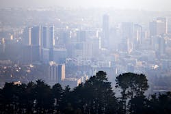 Hazy skies from the wildfires cover Oakland and the East Bay is seen from the Berkeley hills last month. Hazy skies from the wildfires cover Oakland and the East Bay is seen from the Berkeley hills last month.