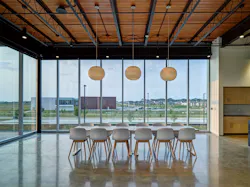 Circadian lighting is used throughout Marion, IA, Fire Headquarters & Station No. 1, to ensure that the firefighters’ wake-sleep cycle is synchronized with natural light. Circadian lighting is used throughout Marion, IA, Fire Headquarters & Station No. 1, to ensure that the firefighters’ wake-sleep cycle is synchronized with natural light.