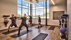 Burnsville, MN, Fire Station No. 1 prioritizes mental health by providing space for physical well-being and mental release via inclusive indoor/outdoor spaces, including a yoga room, a meditation plaza and a rooftop patio.