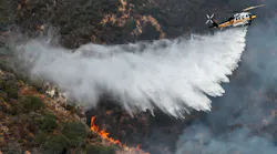Los Angeles County fire resources battle a brush in August 2022.