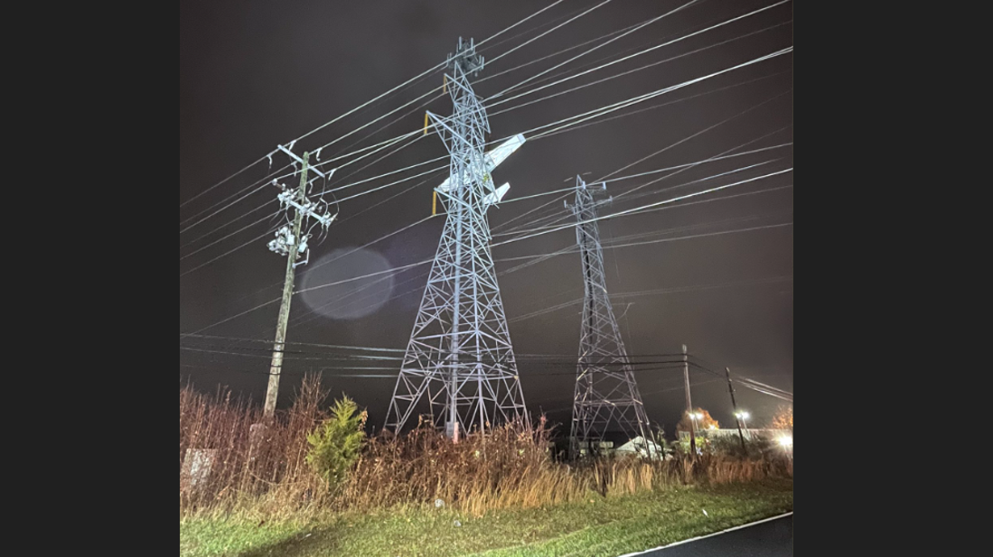 The plane crashed into power lines in Montgomery Village Sunday night.