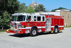 The Arlington County, VA, Fire Department operates a fleet of well-designed engine apparatus. Engine 105 is a 2020 Pierce Arrow XT pumper. Its wheelbase is 183&frac12; inches. Its overall length is 31 feet.