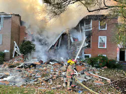 Fire crews remain on the scene in Gaithersburg. Fire crews remain on the scene in Gaithersburg.