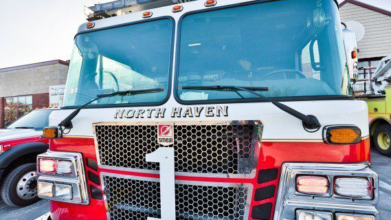 The 46-year-old North Haven firefighter was injured at the scene and later died at the hospital.