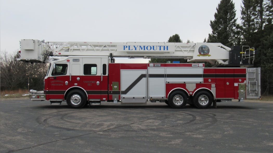 Plymouth Fire Department Aerial Platform By Rosenbauer 1