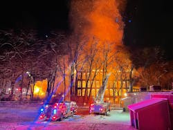 A large fire broke out at a mill building in Vernon early Monday morning. A large fire broke out at a mill building in Vernon early Monday morning.