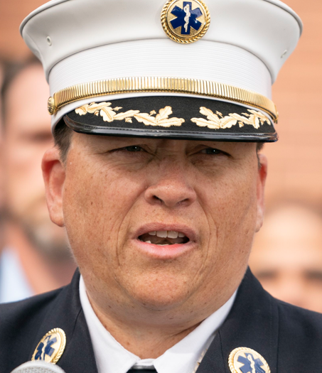 First Female FDNY EMS Chief Lillian Bonsignore Hanging Up Stethoscope ...