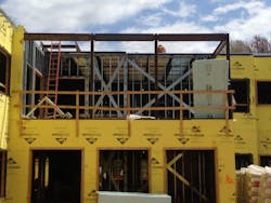 This commercial building has an open floor plan, an extremely large fuel load and cold drawn steel components in its construction. Rapid fire development potentially will cause early failure to this structure without larger quantities of water immediately into operations.