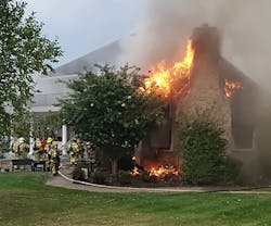 Fire conditions on the Charlie side of the structure post-mayday transmission. Fire conditions on the Charlie side of the structure post-mayday transmission.