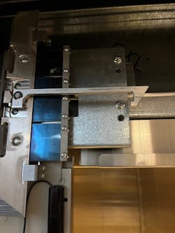 A catch for a simple mechanical latch of a door restrictor. A catch for a simple mechanical latch of a door restrictor.