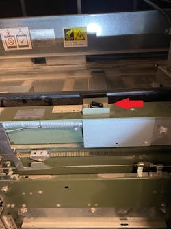 Some door motors might have a built-in safety that will try to reclose the car door if it’s forced open. A switch that’s on the top of the door (red arrow) can be turned off to disable that function. Some door motors might have a built-in safety that will try to reclose the car door if it’s forced open. A switch that’s on the top of the door (red arrow) can be turned off to disable that function.