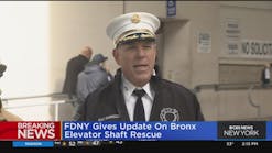 FDNY officials discuss elevator rescue in the Bronx.
