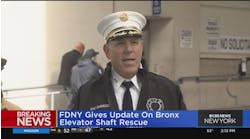 FDNY officials discuss elevator rescue in the Bronx.