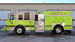 Pierce built this Enforcer pumper for River’s Edge Volunteer Fire Department in Braddock, PA.