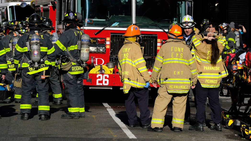 FDNY EMS personnel assist at a recent incident. FDNY EMS personnel assist at a recent incident.