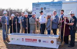 Firefighters, police officers and emergency services personnel joined members of the community Thursday to commemorate the groundbreaking ceremony for the new City of Norman Emergency Communications and Operations Center (ECOC).