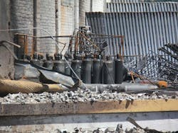 A type 2 incident management team was ordered for the overall management of the incident in the days after the combined fire/hazmat incident.. A type 2 incident management team was ordered for the overall management of the incident in the days after the combined fire/hazmat incident..