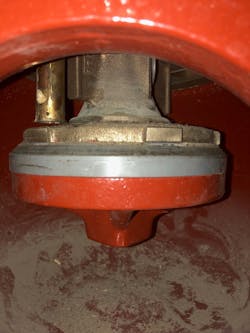 Ensure that the hydrant is opened fully (shown) to minimize any reductions in flow.