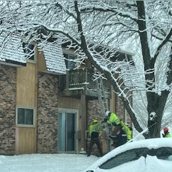 Maintenance workers and officers joined forces to rescue residents. Maintenance workers and officers joined forces to rescue residents.