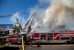 San Jose firefighters battle a recent blaze.
