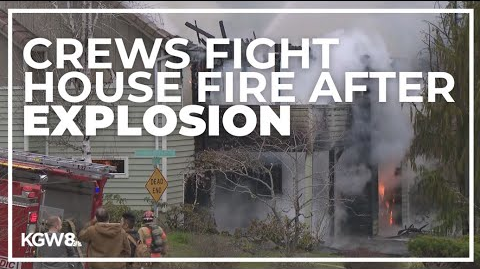 Portland, OR Firefighters Handle House Explosion, Fire Firehouse