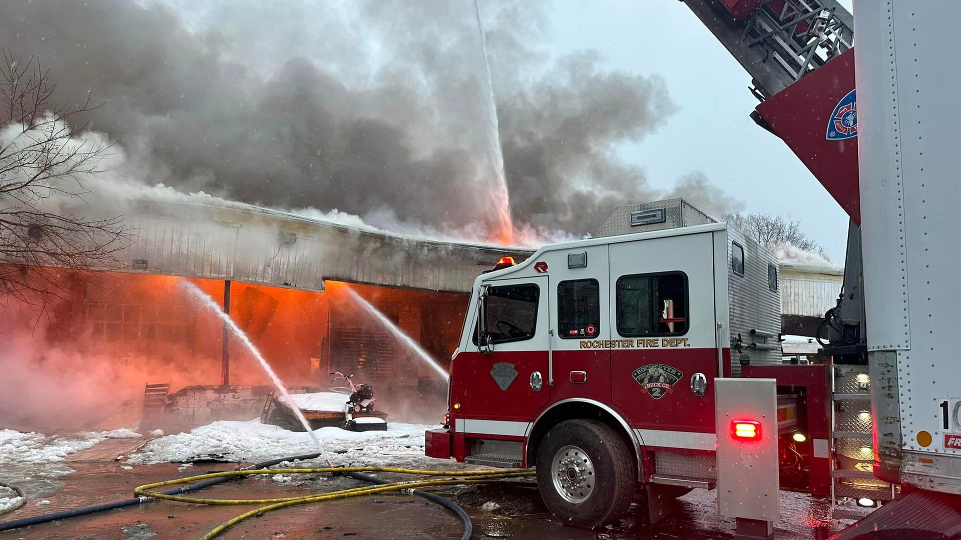 Rochester NY Firefighters Tackle Massive Warehouse Blaze | Firehouse