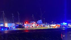 Emergency crews responded after a tornado touched down in Silver City, MS, last night. Emergency crews responded after a tornado touched down in Silver City, MS, last night.