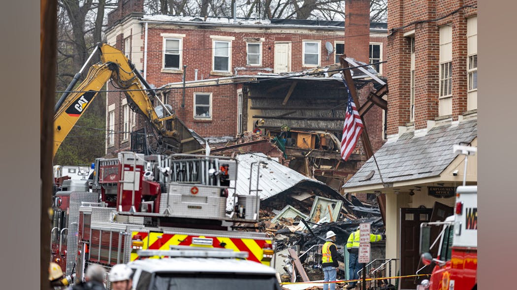 An explosion at the West Reading R.M. Palmer Co. killed at least three and four are missing. An explosion at the West Reading R.M. Palmer Co. killed at least three and four are missing.