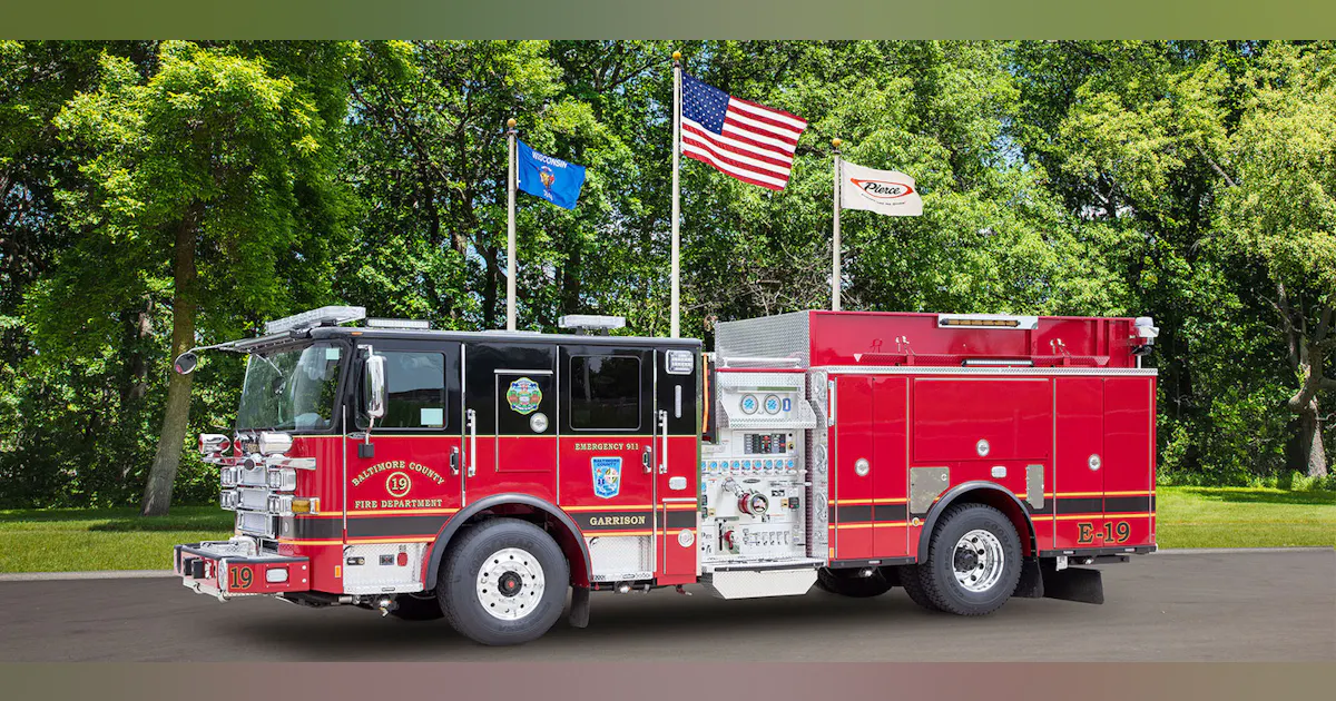 Baltimore County Fire Department Orders 23 Custom Pierce Fire Apparatus ...
