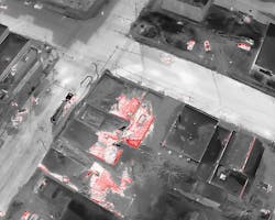 The Oswego Fire Department also used the thermal imaging drone technology to strategically direct water from its aerial master streams to the seat of the fire. The Oswego Fire Department also used the thermal imaging drone technology to strategically direct water from its aerial master streams to the seat of the fire.