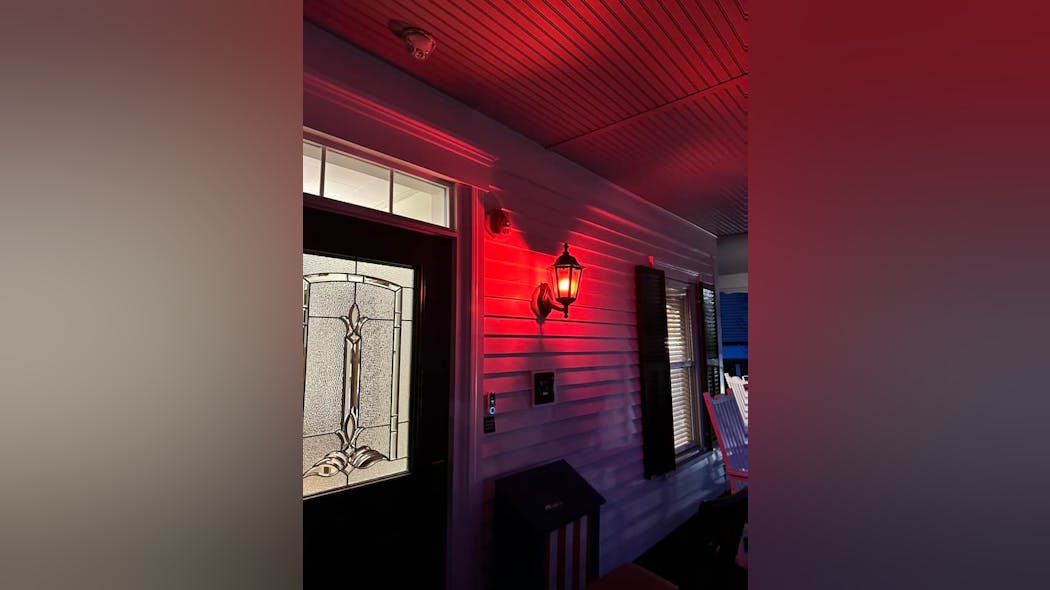 The porch lights at Roan Funeral Home will be red this week to honor Pembroke Firefighter Terry Judge. The porch lights at Roan Funeral Home will be red this week to honor Pembroke Firefighter Terry Judge.