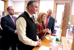 IAFF General President Ed Kelly, foreground, filed suit against NFPA on Thursday. IAFF General President Ed Kelly, foreground, filed suit against NFPA on Thursday.