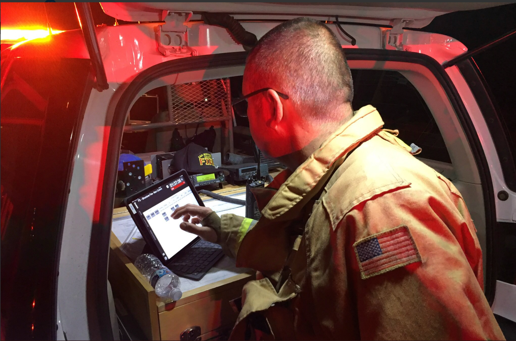 Software that runs on smartphones and tablets has stepped into the realm of mobile data terminals to help incident commanders run any incident.