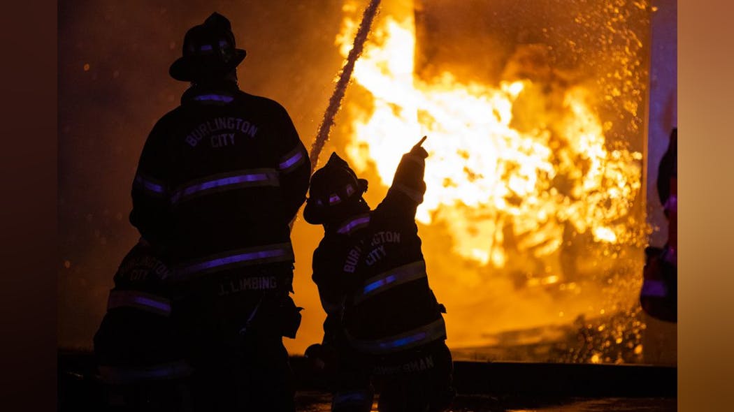 Firefighters battled an eight-alarm fire in Florence, NJ. Firefighters battled an eight-alarm fire in Florence, NJ.
