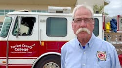 Tarrant County College Coordinator of the Basic Firefighter Training program Bill Pearson graduated his 100th recruit class last week. Tarrant County College Coordinator of the Basic Firefighter Training program Bill Pearson graduated his 100th recruit class last week.