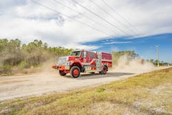 E-ONE will introduce the new Defender Type III Urban-Interface Pumper at FDIC International in Indianapolis, IN, April 27-29, 2023; Booth 4200.