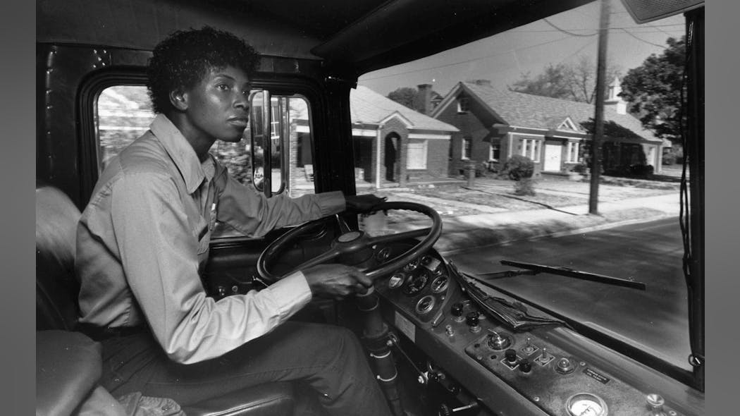 Atlanta Firefighter Emma Morris was the first Black woman tto drive a fire truck. Atlanta Firefighter Emma Morris was the first Black woman tto drive a fire truck.